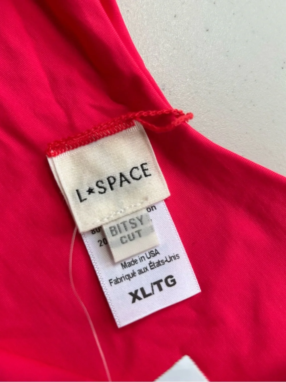 L*Space Cabana Bikini Bitsy Bottom in Lipstick Red Size XL New